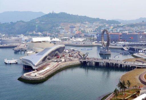 The seafront site of the 2012 Expo is seen in Yeosu, a small city on South Korea's south coast, on May 9, 2012