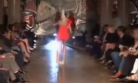 Catwalk model falls on runway