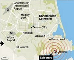 Map of Christchurch