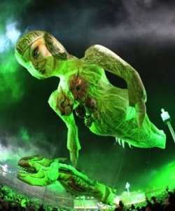Giant floats paraded at Nice Carnival