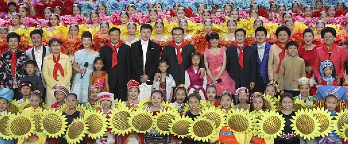 Senior leader extends greetings to children