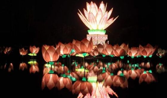Colorful lights at Old Summer Palace