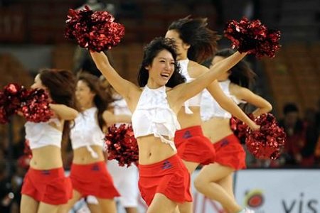 Basketball babes cheer for Asian championship