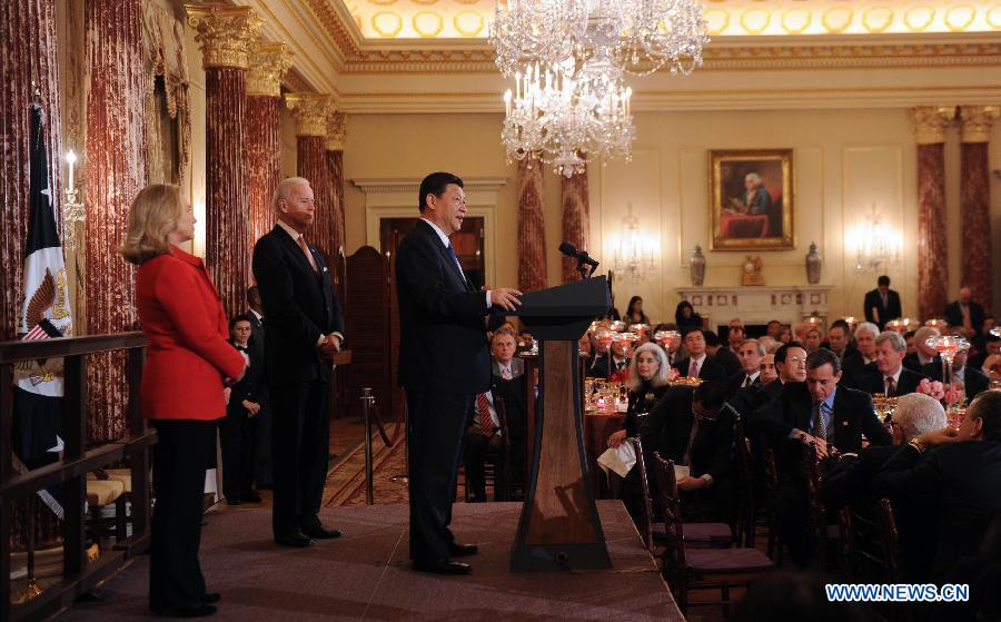 Chinese VP attends luncheon hosted by Biden,Clinton in Washington