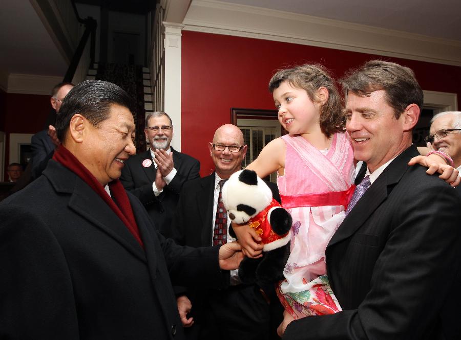 Chinese VP meets with old friends in U.S.