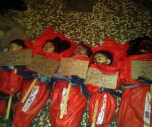 Bodies of child victims