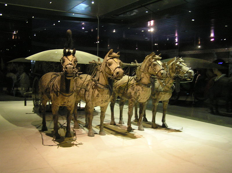Qin dynasty bronze chariot and horses