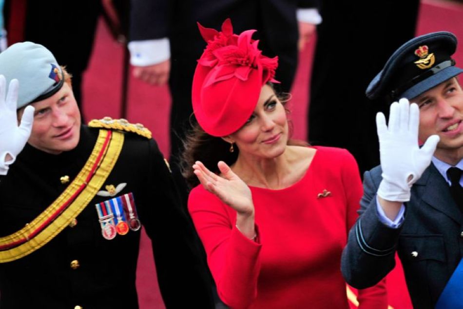 Prince William,Princess Kate and Prince Harry seen during Queen's jubilee celebrations